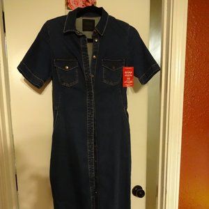 ZARA Trafaluc S denim shirt dress jean